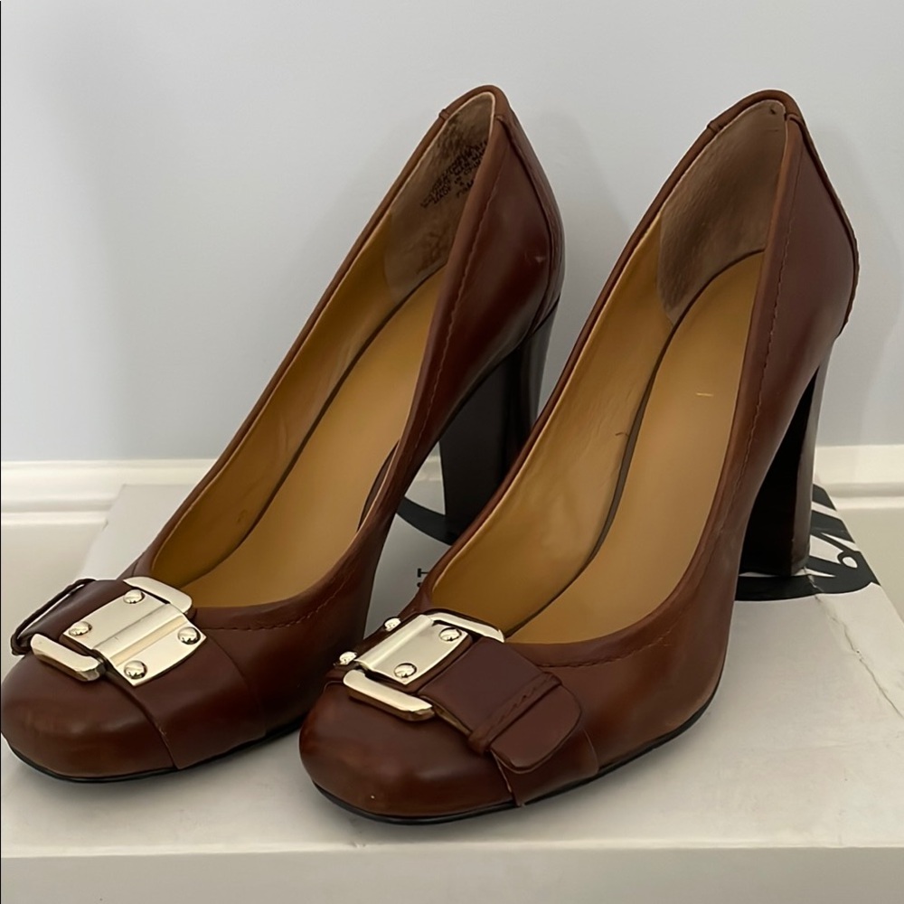 Nine West Brown Leather Heels